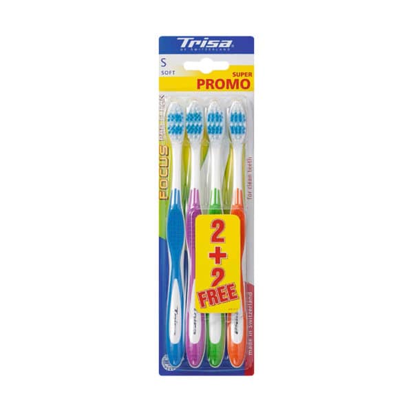 مسواک تریزا مدل Focus Pro Clean با برس نرم بسته 4 عددی